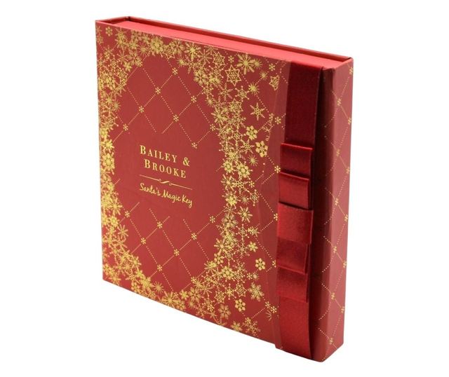 Bailey & Brook Метална украса, Дядо Коледа с вълшебния коледен ключ, Елегантна подаръчна кутия