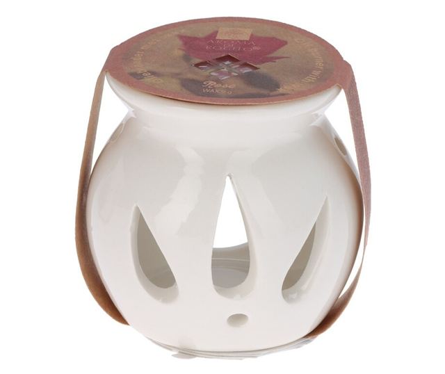 Kerámia viaszolvasztó, viasz kockával