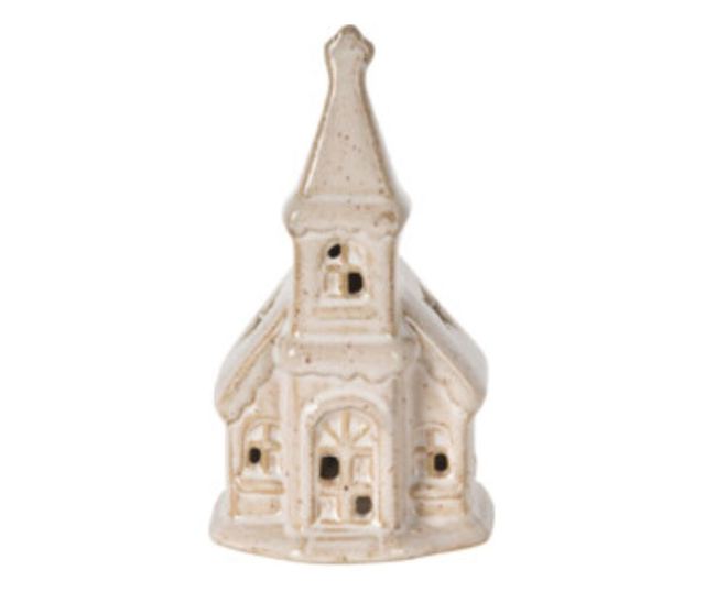 Templomi dekoráció, fehér, LED, 11 cm