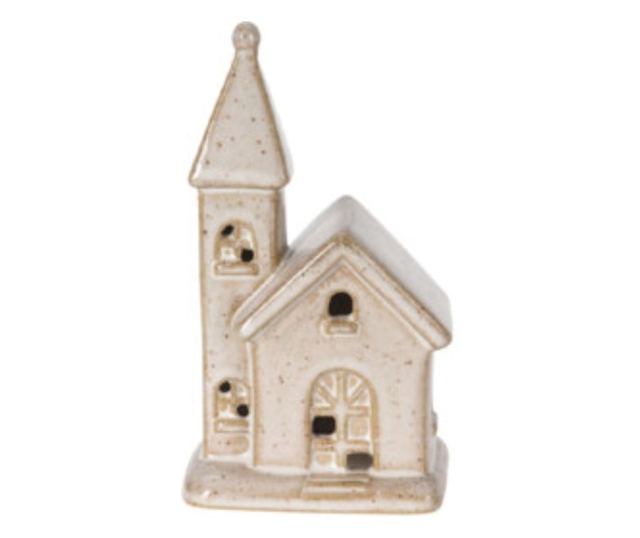 Templomi dekoráció, fehér, LED, 11 cm