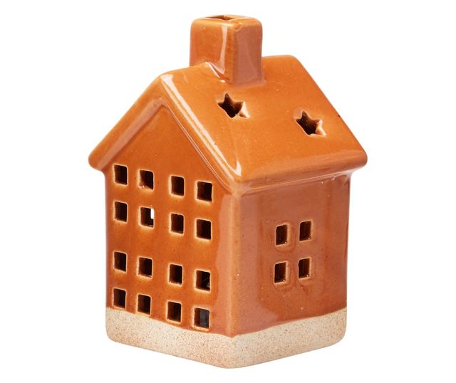 Kerámia Ház Dekoráció LED-del, 6x11 cm