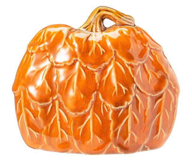 Kerámia tök dekoráció, színes, 13x5x11 cm