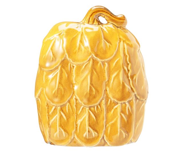 Kerámia tök dekoráció, színes, 13x5x11 cm