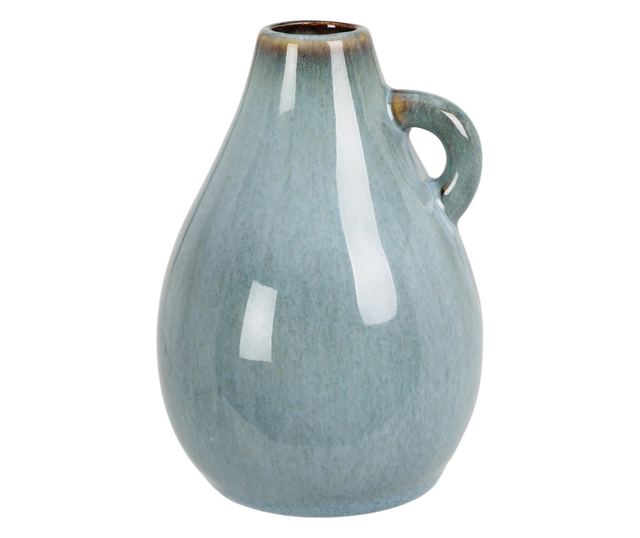 Színes porcelán váza, 8x8x12 cm