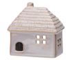 Krém kerámia ház dekoráció, 10x5x10 cm