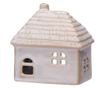 Krém kerámia ház dekoráció, 10x5x10 cm