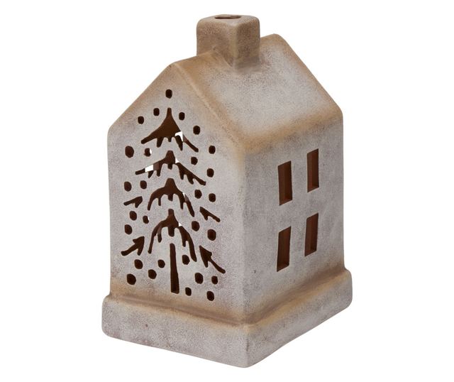 Kerámia Ház Dísz LED-del, 10x9x16 cm