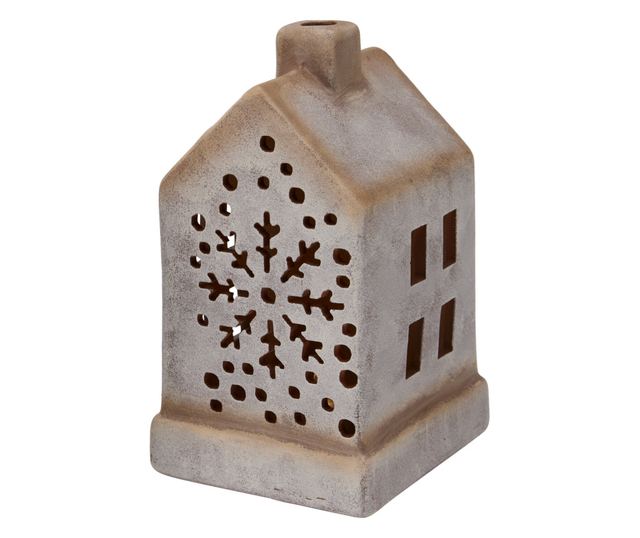 Kerámia Ház Dísz LED-del, 10x9x16 cm