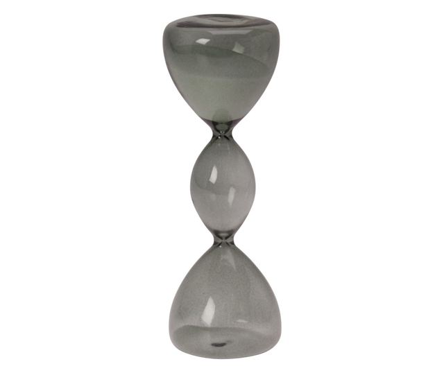 Homokóra Dísz, Színes Üveg, Szürke, 5x16 cm