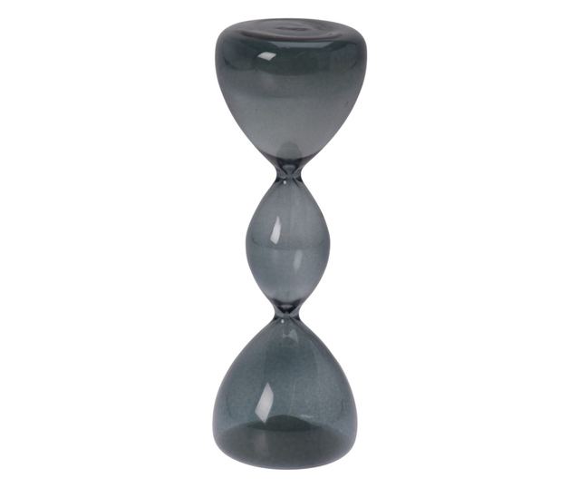 Homokóra Dísz, Színes Üveg, Szürke, 5x16 cm