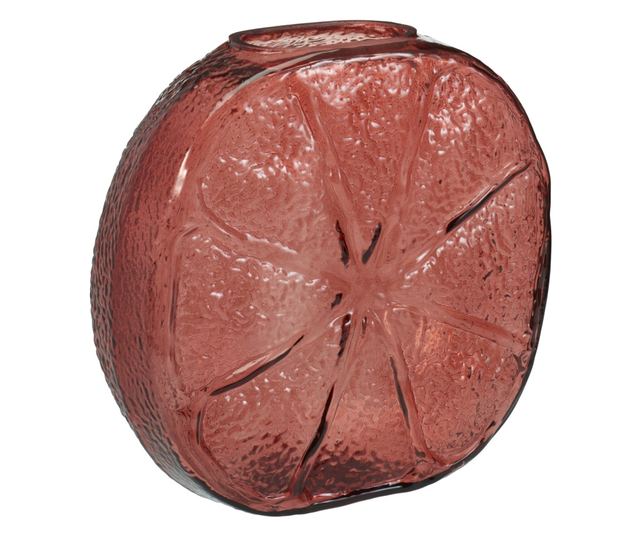 Citromsárga Díszváza, Színes Üveg, 21 cm