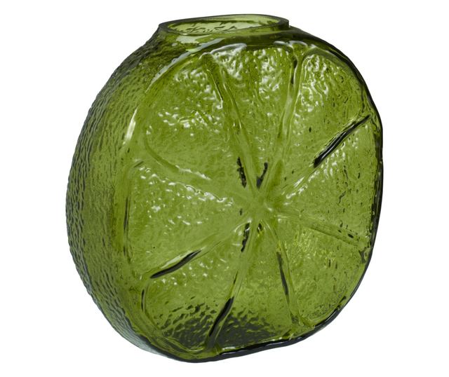 Citromsárga Díszváza, Színes Üveg, 21 cm