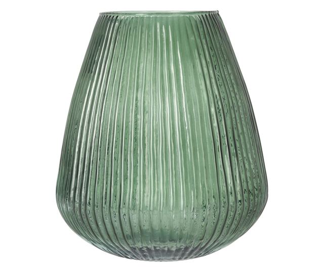 Mintás színes üvegváza, 24,5x28 cm