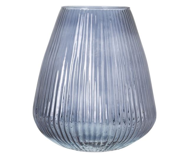 Mintás színes üvegváza, 24,5x28 cm