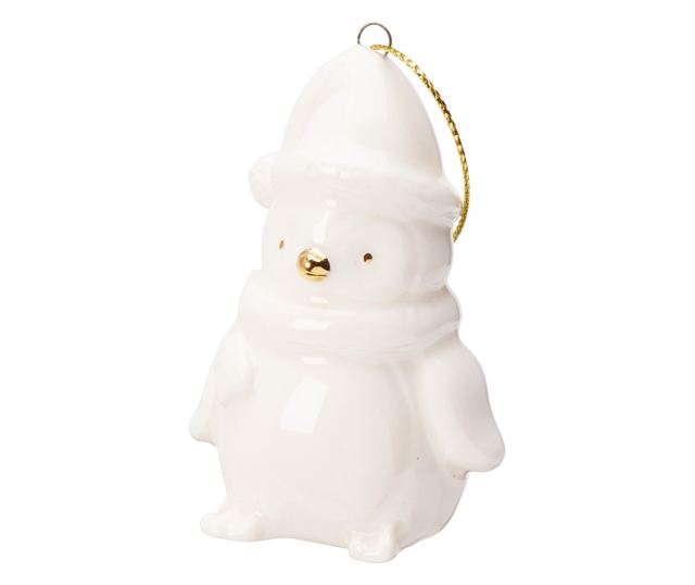 Porcelán Mikulás figura akasztóval, 3,6 cm