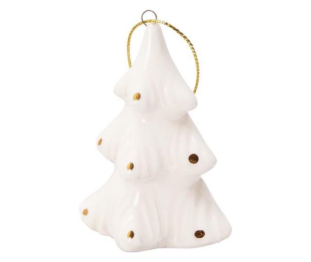 Porcelán Mikulás figura akasztóval, 3,6 cm