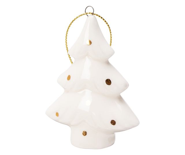 Porcelán Mikulás figura akasztóval, 3,6 cm