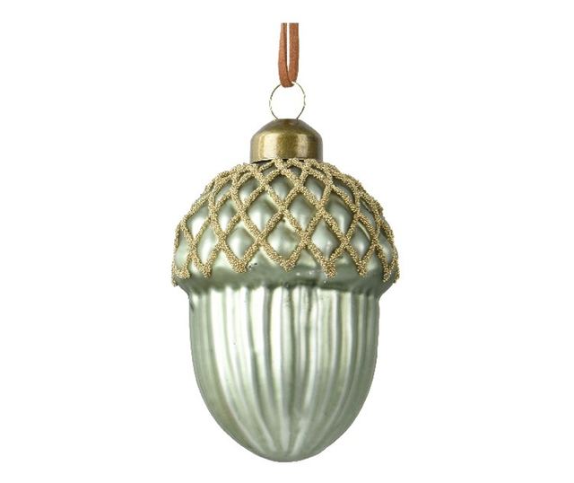 Üveg makk alakú dísz, színes, 5,5x8 cm