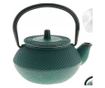 Japán vasedény teáskanna, öntöttvas, zöld, 0,8 liter
