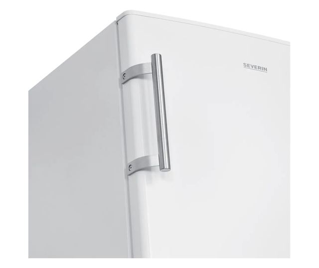 Severin hűtőszekrény, Ma 143 cm, űrtartalom 242 l, alacsony fogyasztás, 5 edzett üvegpolc, gyümölcs-/zöldségtároló, 4 ajtópolc,