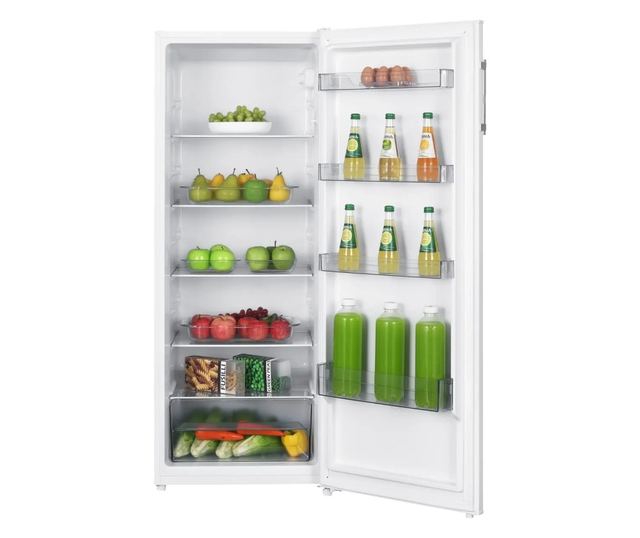 Severin hűtőszekrény, Ma 143 cm, űrtartalom 242 l, alacsony fogyasztás, 5 edzett üvegpolc, gyümölcs-/zöldségtároló, 4 ajtópolc,