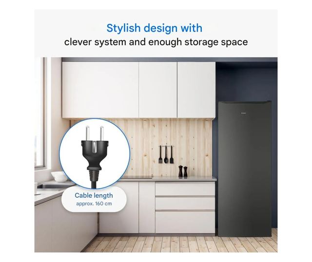 Bomann hűtőszekrény, VS7363GR, Ma 142,6 cm, űrtartalom 242 liter, 5 üvegpolc, 4 ajtópolc, állítható hőmérséklet 0°C~ +8°C, zölds