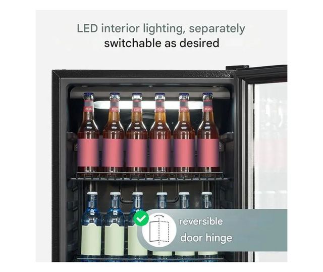 Bomann hűtővitrin, 235 liter, fekete