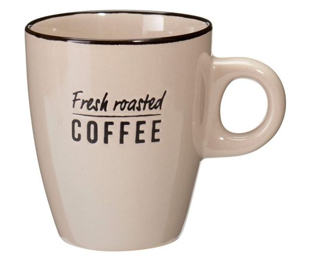 Excellent Houseware Bögrékészlet, 2 db, 220 ml, Kerámia, Frissen Pörkölt Kávé