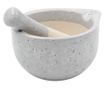 Morter és mozsártörő, 330 ml, Excellent Houseware, Kerámia, Világosszürke