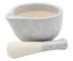 Morter és mozsártörő, 330 ml, Excellent Houseware, Kerámia, Világosszürke