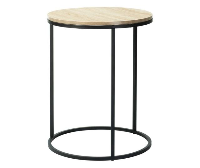 2 darabos Trends4You dohányzóasztal szett, fém és MDF, modern dizájn, fekete és krémszínű