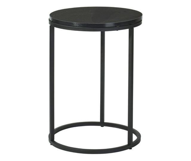 2 darabos Trends4You dohányzóasztal szett, fém és MDF, modern dizájn, fekete