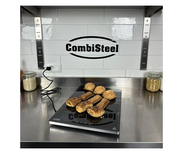 Elektromos főzőlap/melegen tartó főzőlap, CombiSteel, fekete