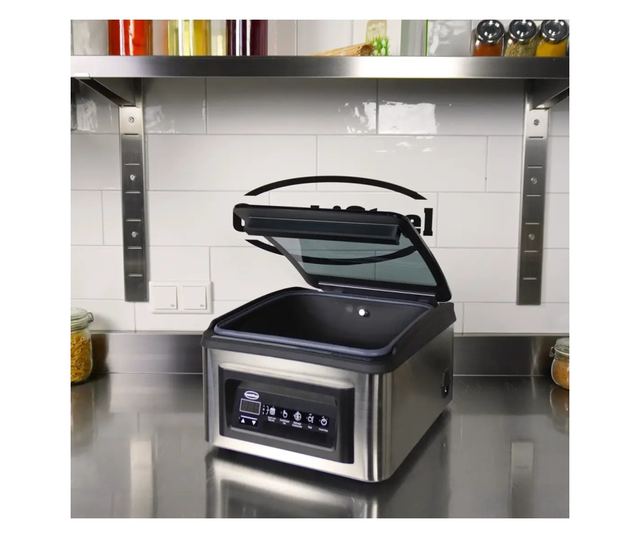 Kamrás vákuumfóliázó, CombiSteel, 300 mm, száraz/nedves vákuum, rozsdamentes acél