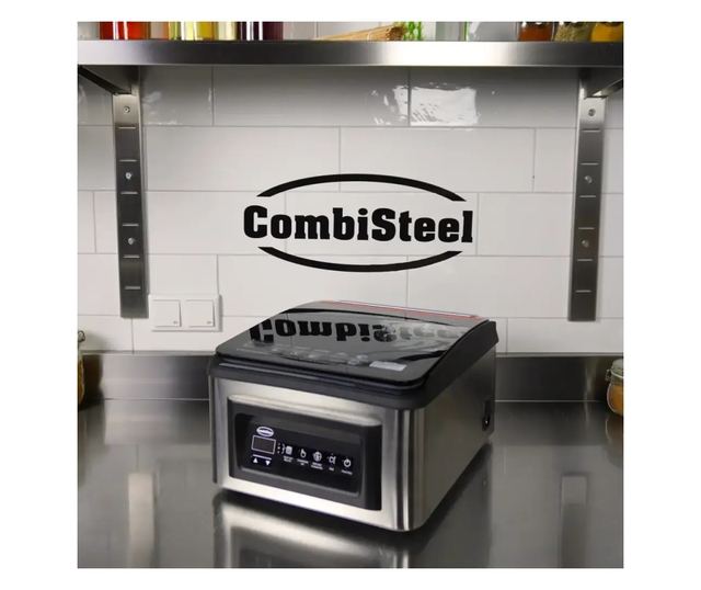 Kamrás vákuumfóliázó, CombiSteel, 300 mm, száraz/nedves vákuum, rozsdamentes acél