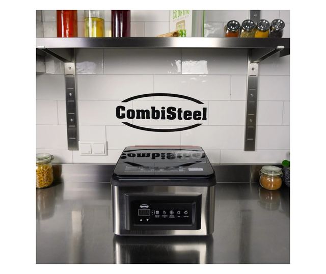 Kamrás vákuumfóliázó, CombiSteel, 300 mm, száraz/nedves vákuum, rozsdamentes acél