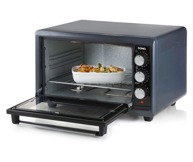 Elektromos légkeveréses sütő, 38 literes, DOMO, sötétkék