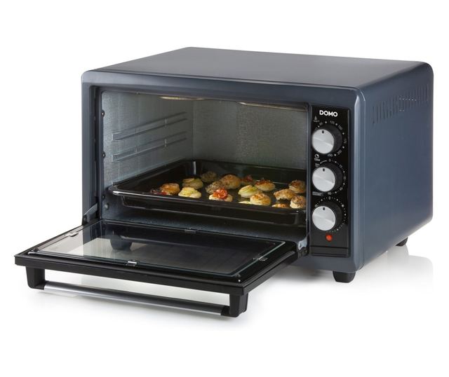 Elektromos légkeveréses sütő, 38 literes, DOMO, sötétkék