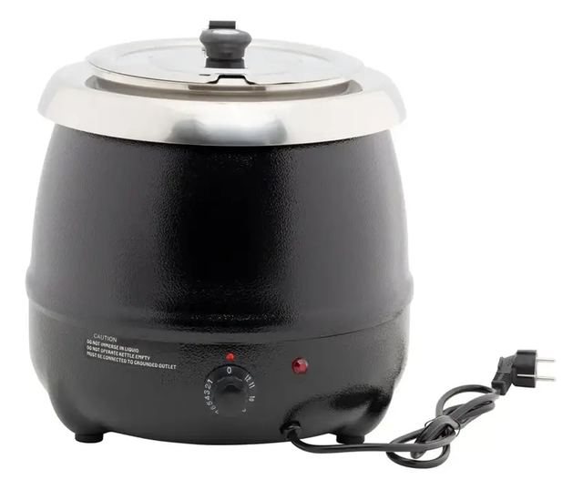 Elektromos levesmelegítő, CombiSteel, 10 literes, fekete