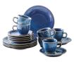 Porcelán kávéskészlet, 18 darabos, 6 személyes, Kahla, Homestyle Atlantic Blue