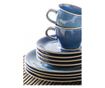 Porcelán kávéskészlet, 18 darabos, 6 személyes, Kahla, Homestyle Atlantic Blue