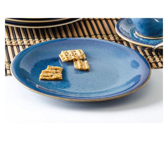 Porcelán kávéskészlet, 18 darabos, 6 személyes, Kahla, Homestyle Atlantic Blue