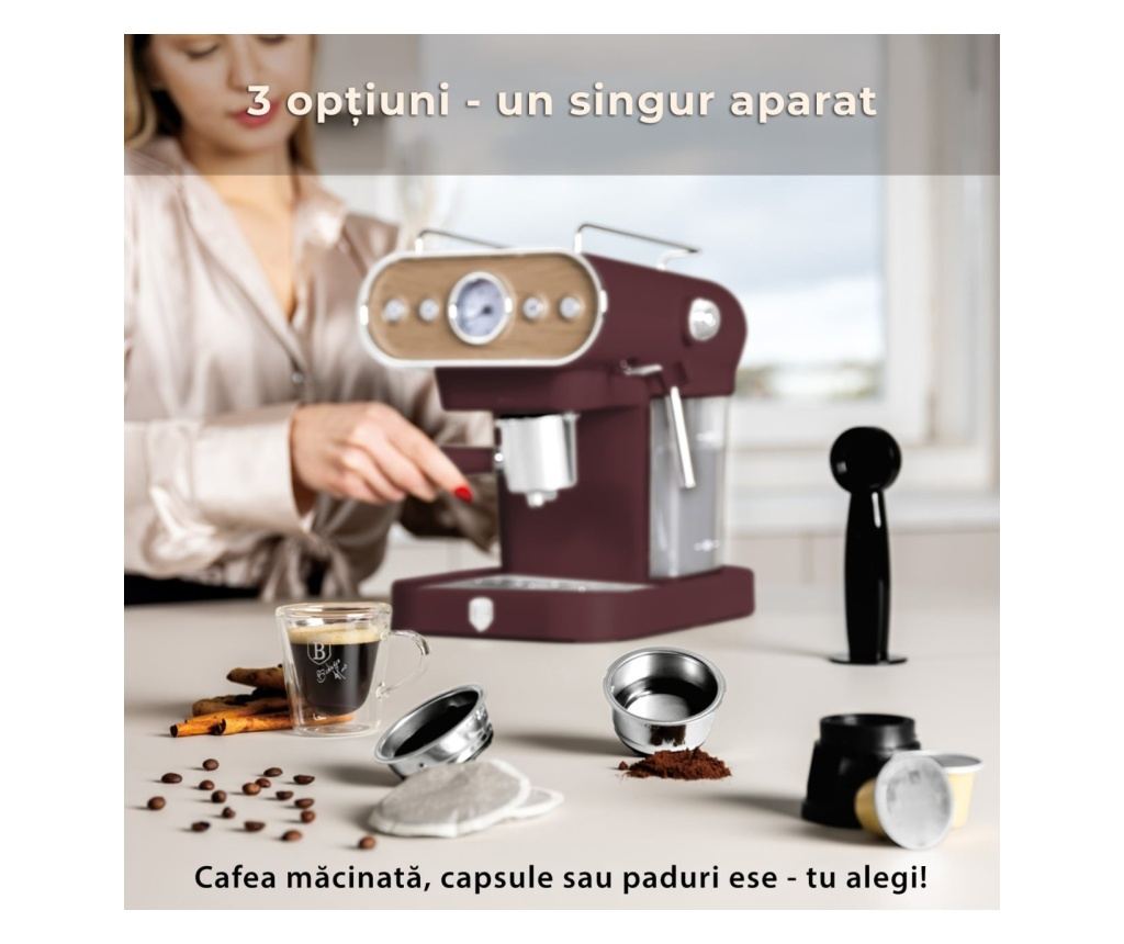 Espressor 3 in 1 Leonardo Nordic Berlinger Haus BH/9855 - 4