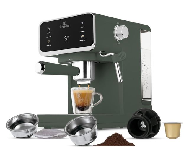 Berlinger Haus BH/9850 matt zöld 3 az 1-ben digitális eszpresszógép