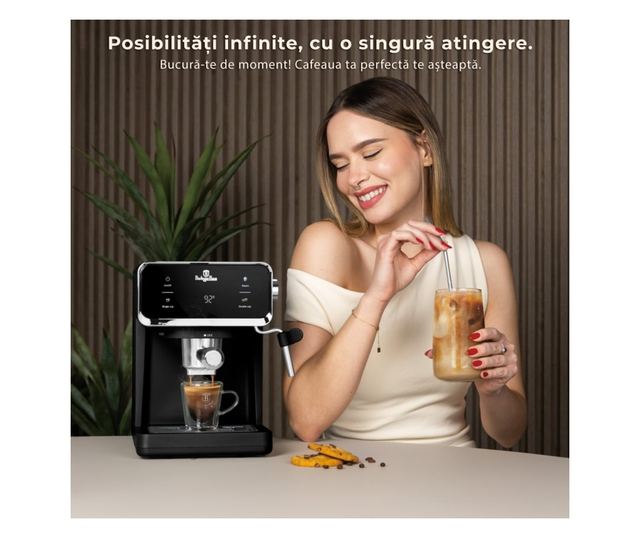 Digitális eszpresszógép 3 az 1-ben matt fekete Berlinger Haus BH/9851