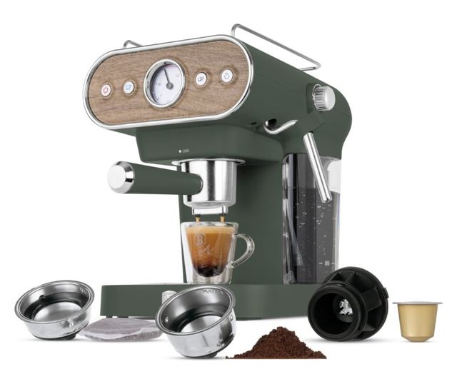 Berlinger Haus BH/9857 eszpresszógép 3 az 1-ben matt zöld Nordic