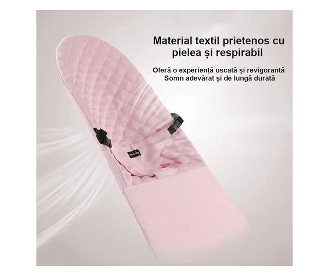 ABYZ tartós műanyag baba alvószék hintaszék 0-12 hónapos korig rózsaszín