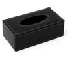 Szövetdoboz, Műbőr, Méretek 24x12x8.5cm, Fényes fekete ABYZ