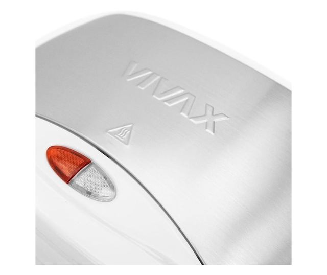 Szendvicssütő Vivax, TS-7501WHS, 750W, Ezüst/Fehér