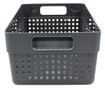 Storage Solutions perforált műanyag tárolókosár 23x15x10 cm, fogantyúkkal, sötétszürke